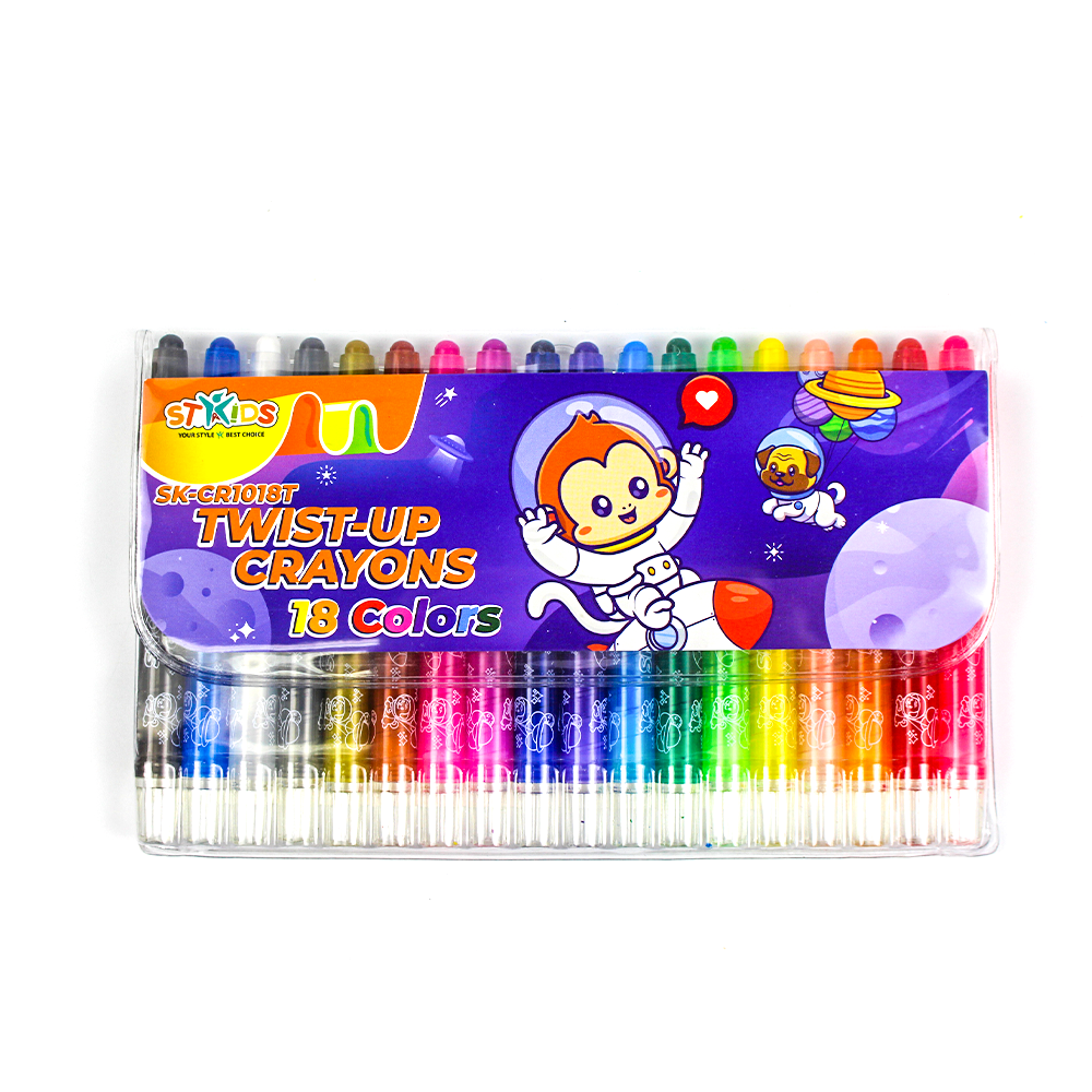 Bút sáp vặn 18 màu-SK_CR1018T