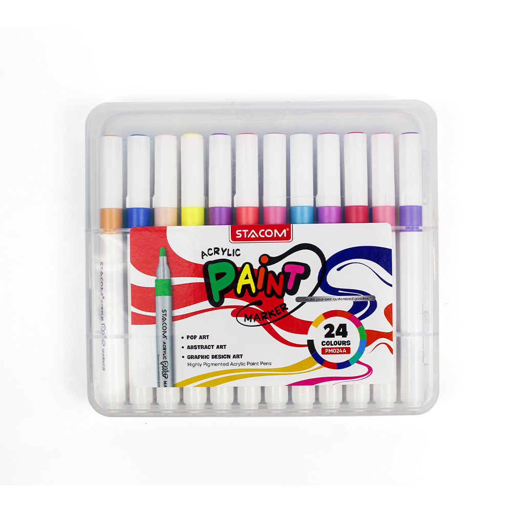 Bộ bút 24 màu acrylic (Acrylic Paint Marker)-PM024A