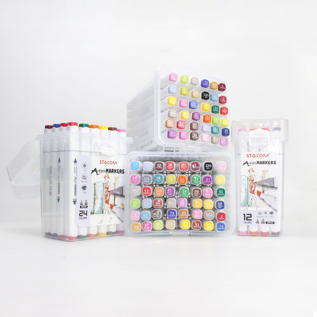 Bút màu vẽ kỹ thuật 02 đầu (marker pen) 36 màu - MP036C - Ảnh 4