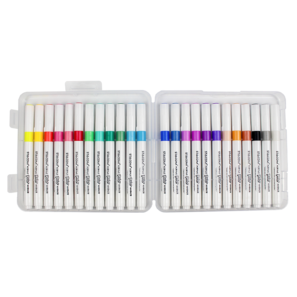 Bộ bút 24 màu acrylic (Acrylic Paint Marker)-PM024A - Ảnh 3