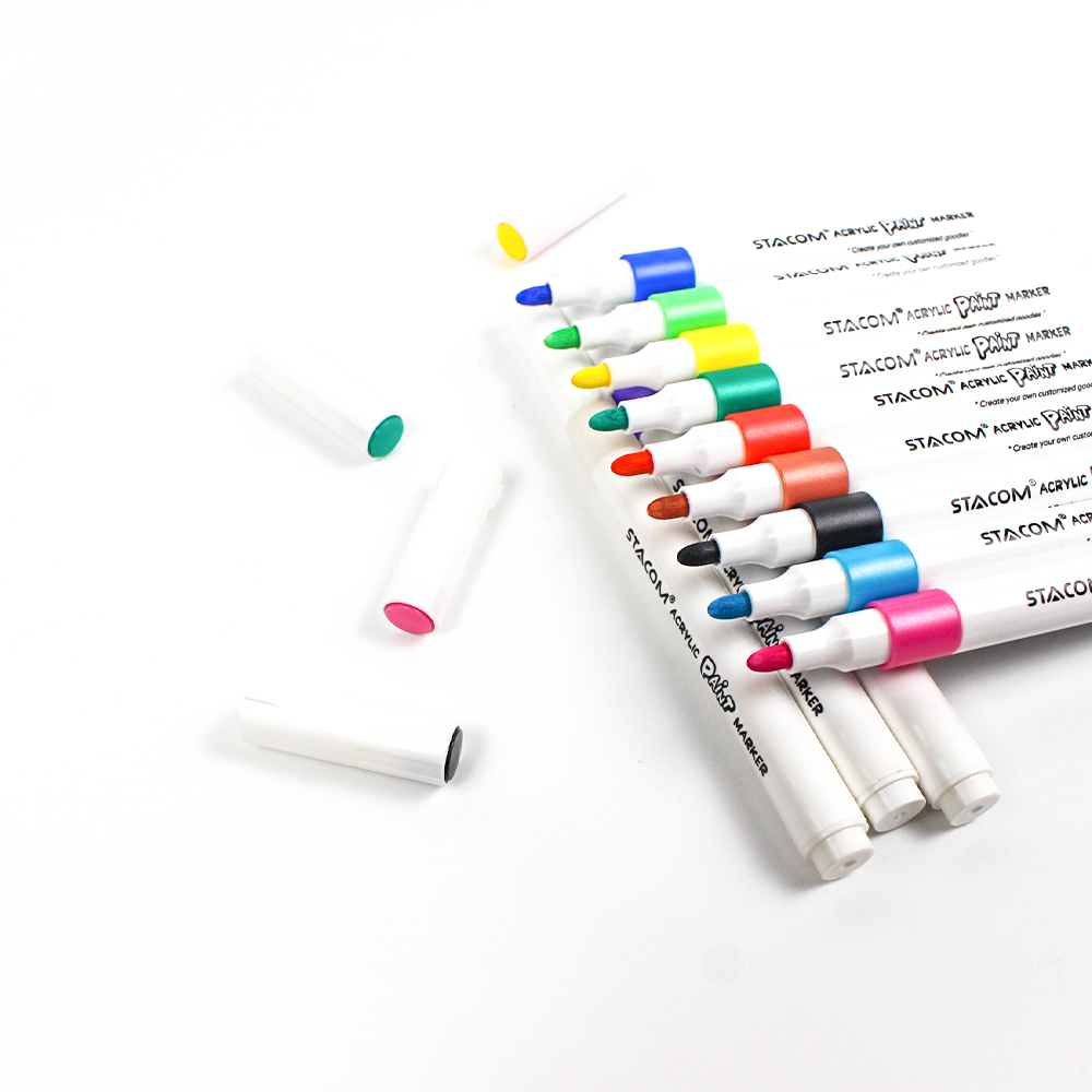Bộ bút 12 màu acrylic (Acrylic Paint Marker)-PM012A - Ảnh 8