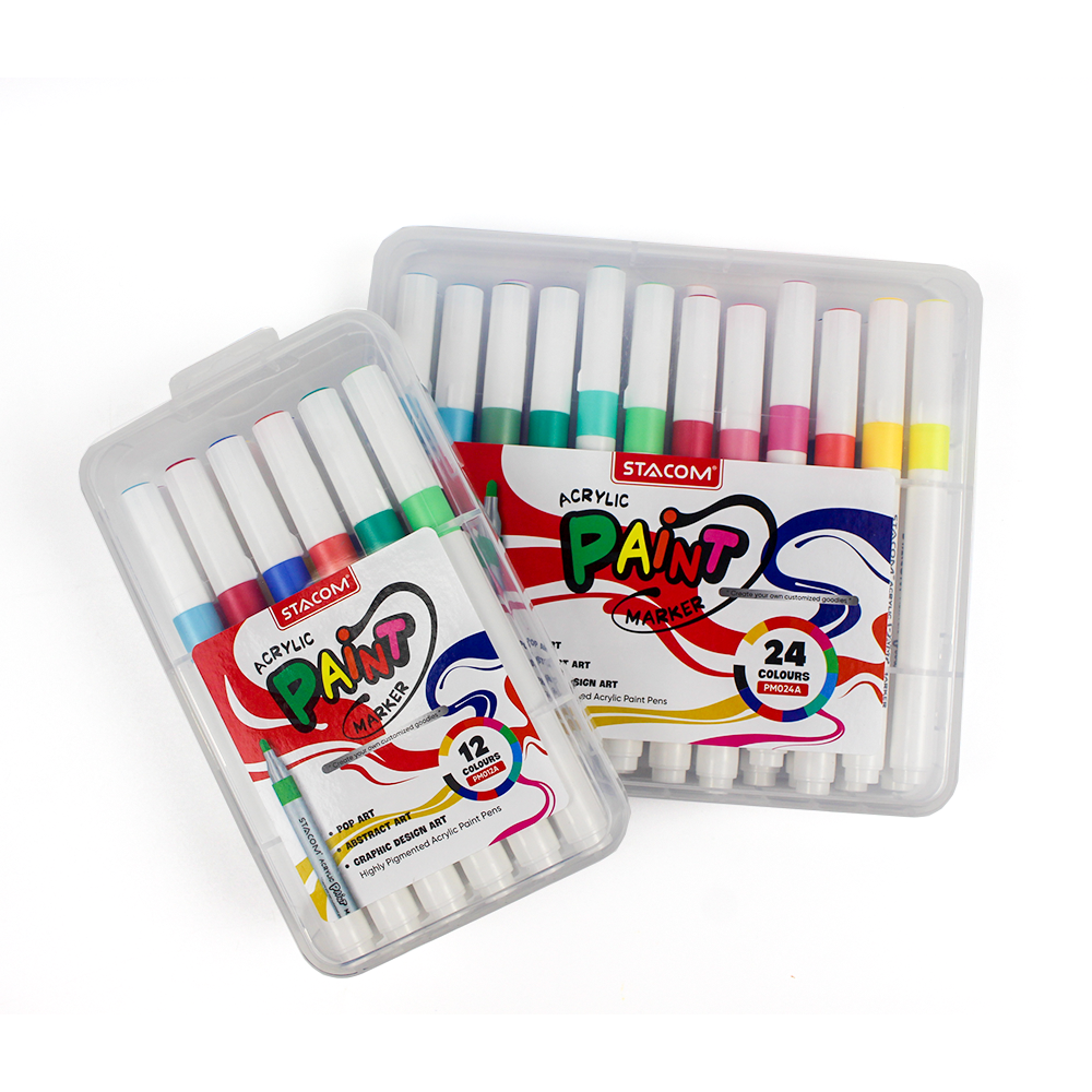 Bộ bút 12 màu acrylic (Acrylic Paint Marker)-PM012A - Ảnh 9