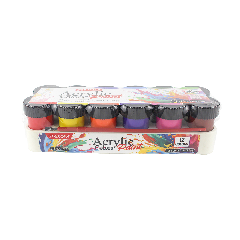 Bộ màu vẽ 12 lọ Acrylic 20ml-AC1220B