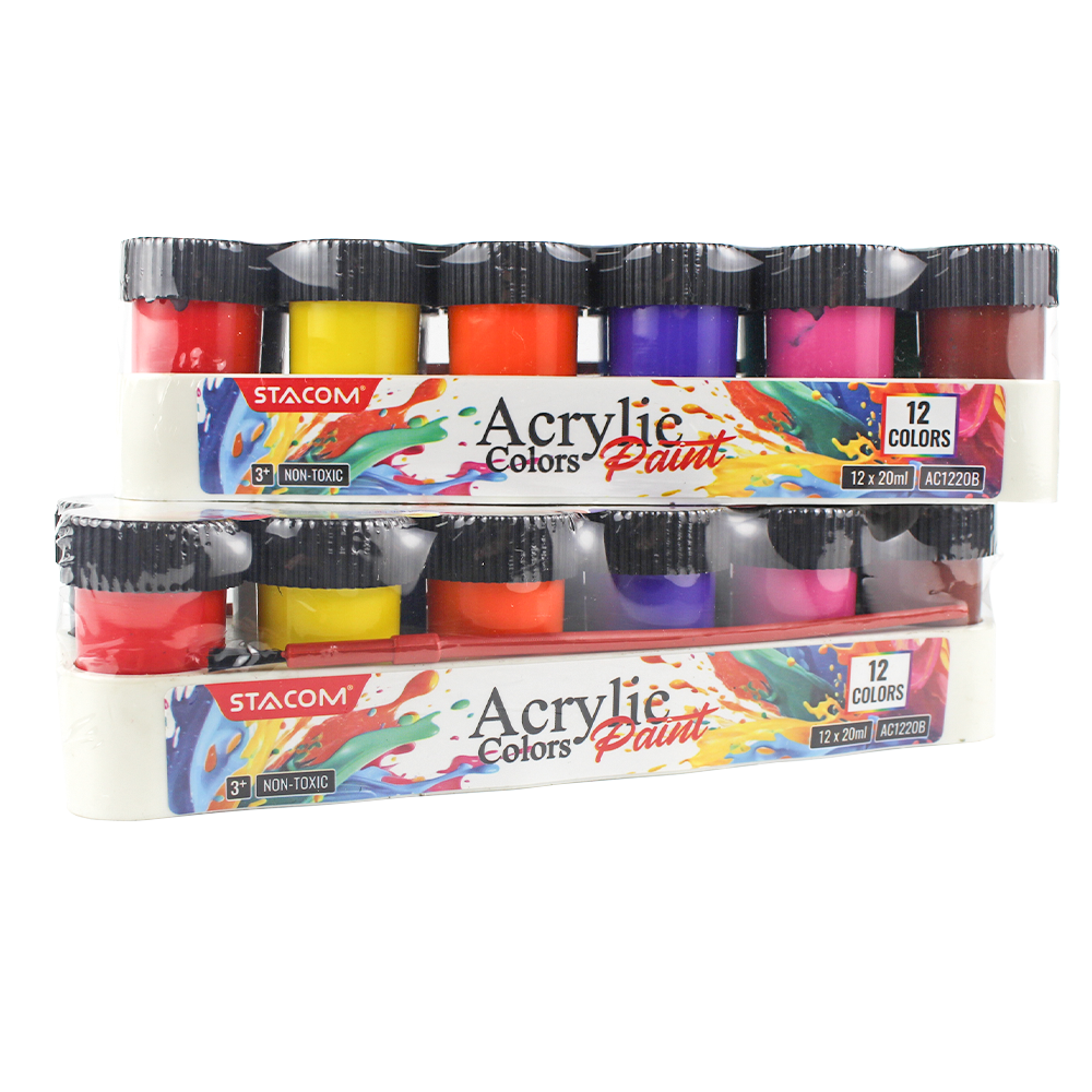 Bộ màu vẽ 12 lọ Acrylic 20ml-AC1220B - Ảnh 5