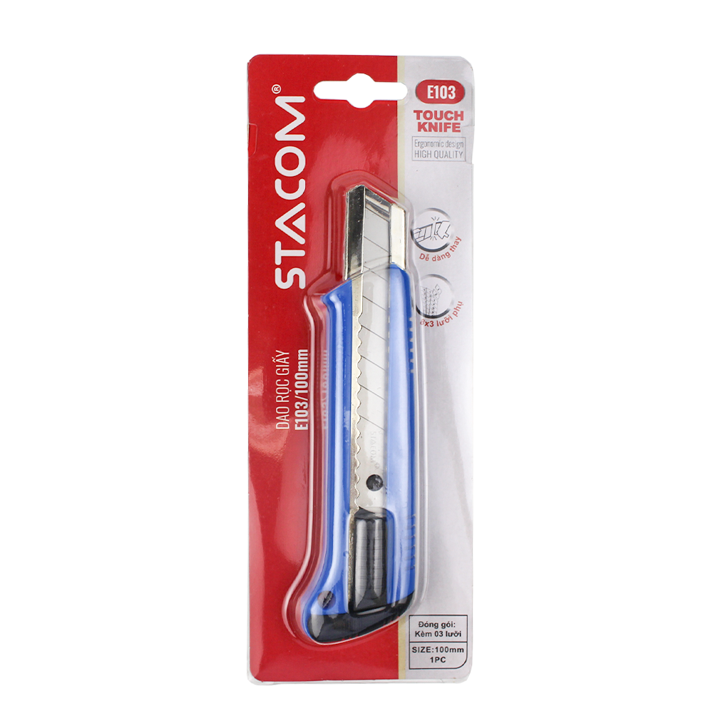 Dao rọc giấy cỡ lớn 03 lưỡi (kèm 02 lưỡi phụ) - E103
