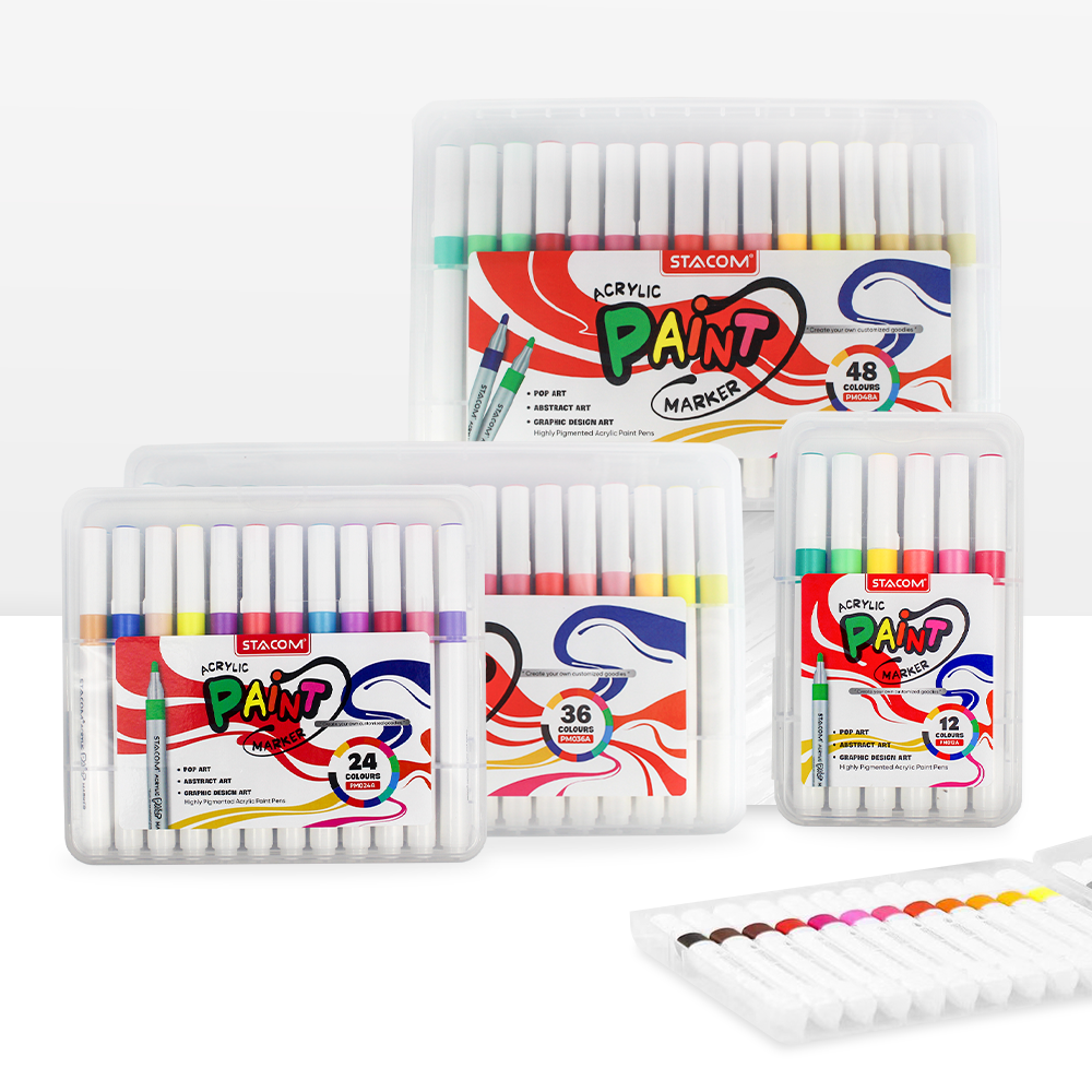 Bộ bút dạ 36 màu acrylic (Acrylic Paint Marker)- PM036A - Ảnh 12