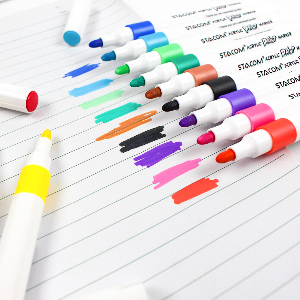Bộ bút dạ 36 màu acrylic (Acrylic Paint Marker)- PM036A - Ảnh 6