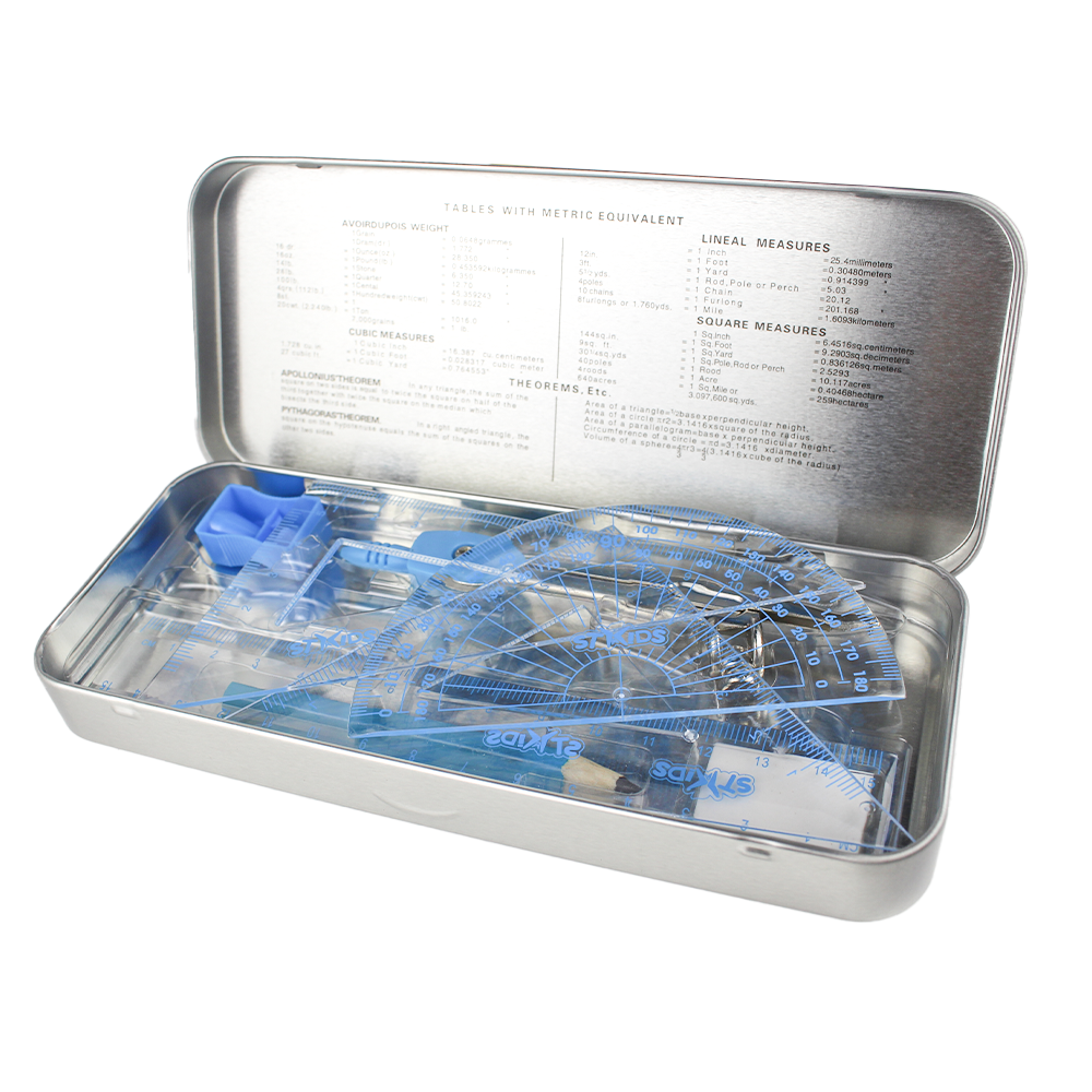 Hộp dụng cụ hình học STAKIDS, hộp thiếc- SK_MS108M - Ảnh 4