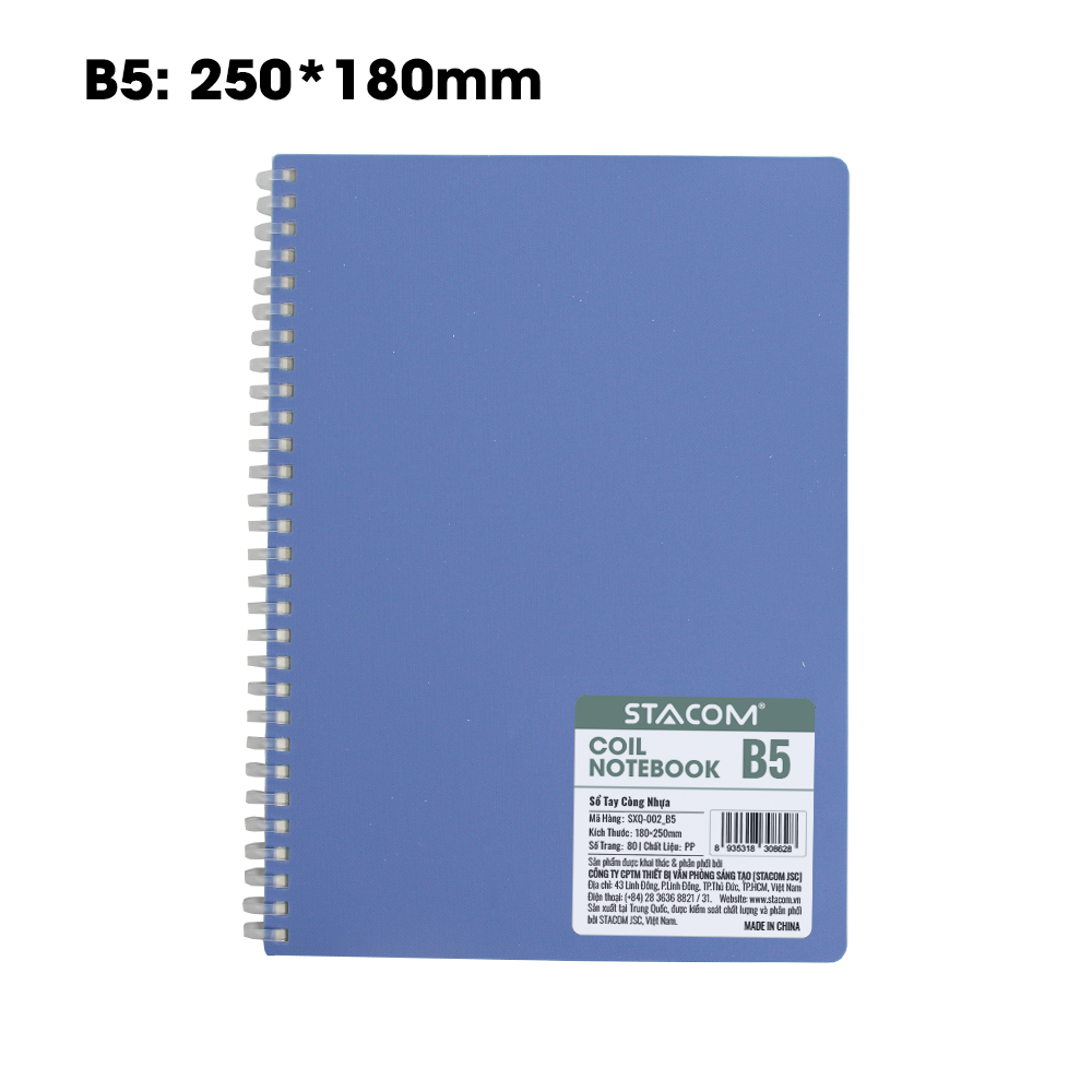 Sổ tay 80 trang 80gsm,(sổ còng nhựa)-SXQ_002