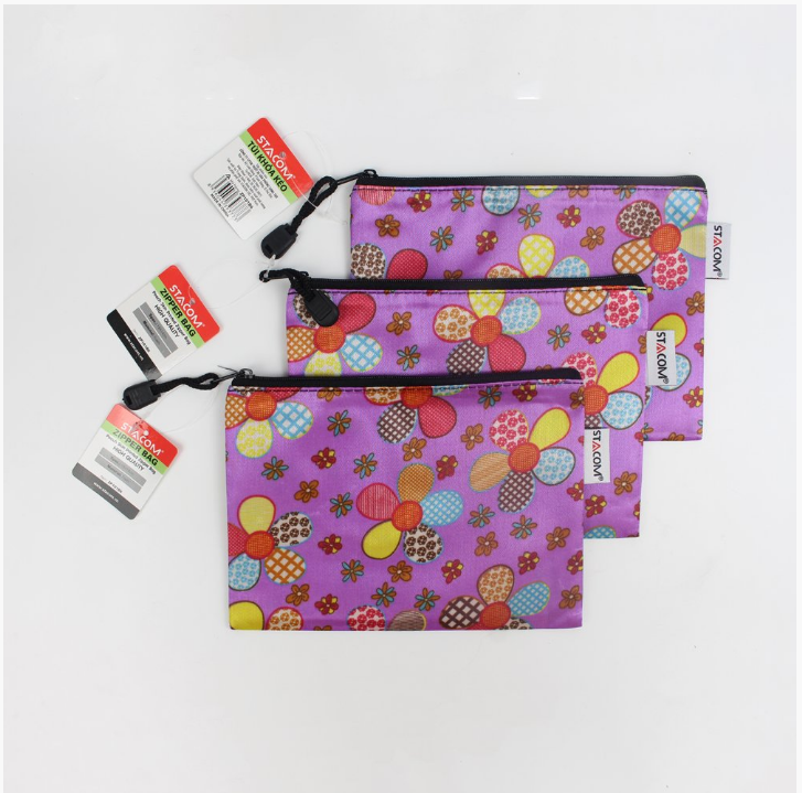 Túi Foam có khóa kéo in hoa, 01 ngăn (ZIPPER BAG) - ZP101