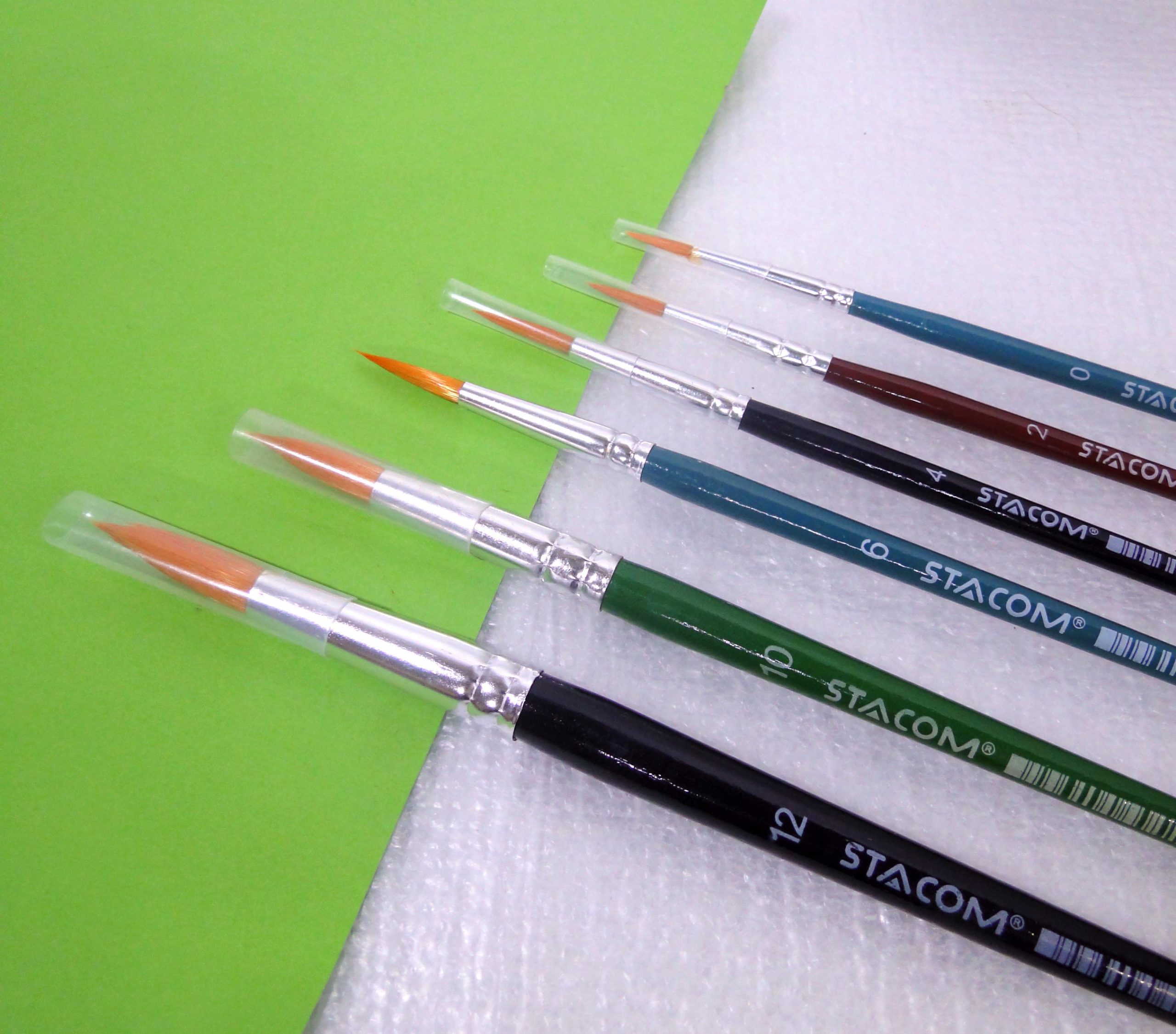 Cọ vẽ đầu tròn chất liệu sợi nylon đủ size - BPSS_R