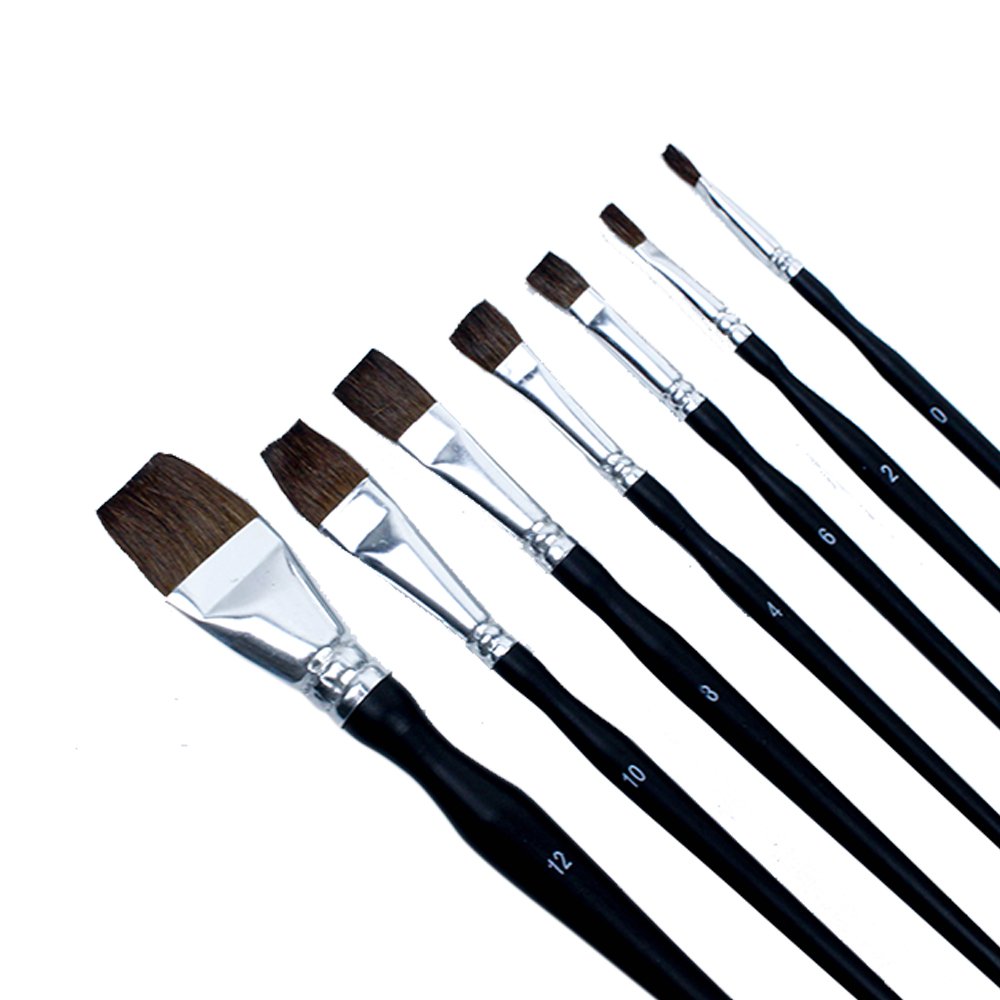 Bộ 7 cọ vẽ đầu dẹt - BPF07S