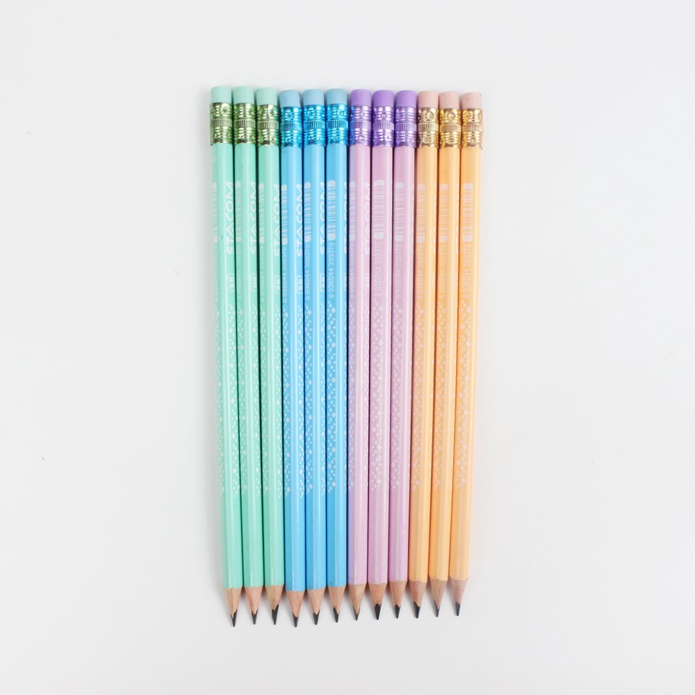 Bút chì gỗ màu pastel - PC106A - Ảnh 4
