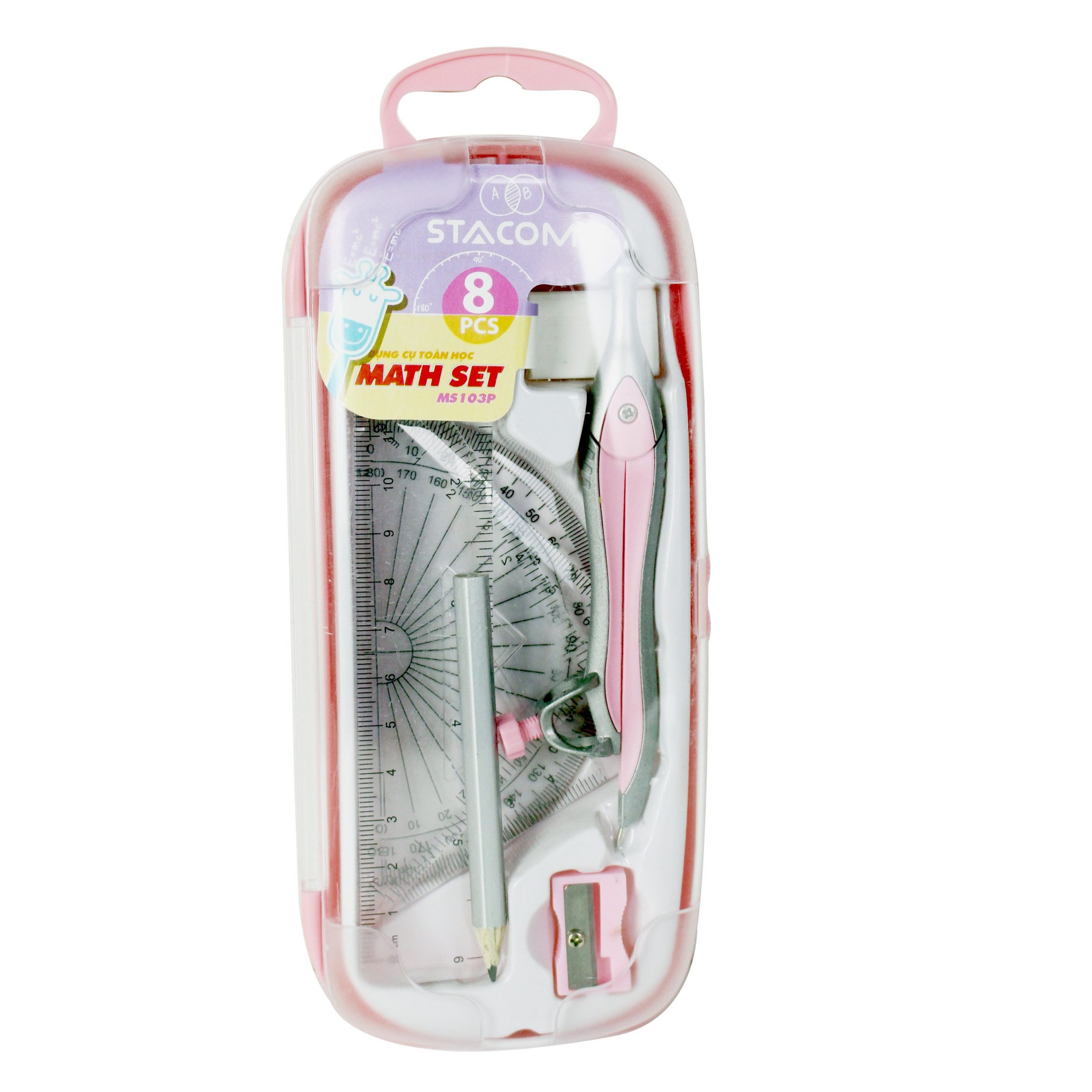 Bộ dụng cụ học tập bằng nhựa 8 món - MS103P - Ảnh 4