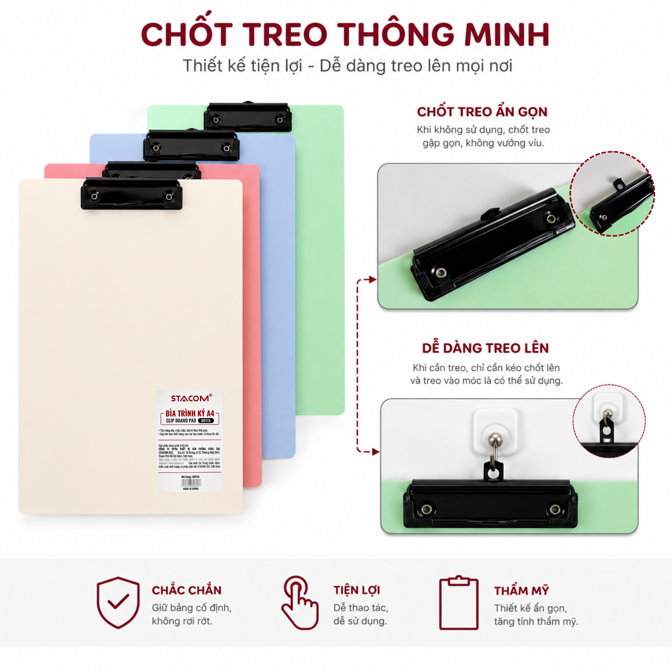 Bìa trình ký 1 mặt A4 nhựa PP- D017A - Ảnh 3