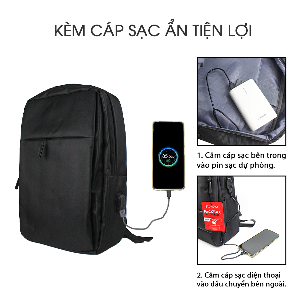 Balo đa năng 15”, tích hợp cổng sạc USB -ST106 - Ảnh 5